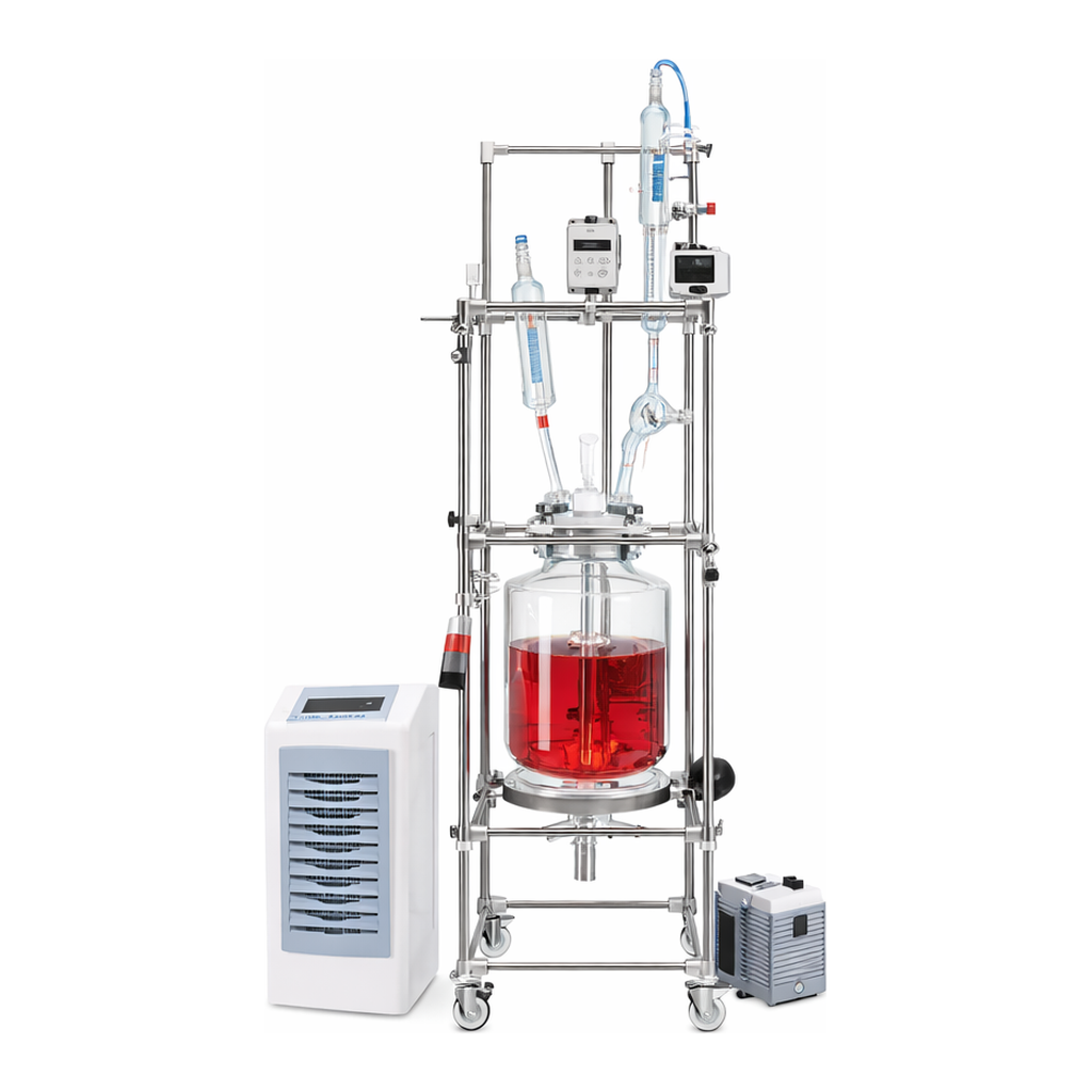 Daihan Science LaboRactorTM 5~100 Lit Classic Vacuum Reactor Set, with Jacketed Glass Vessel·Ag