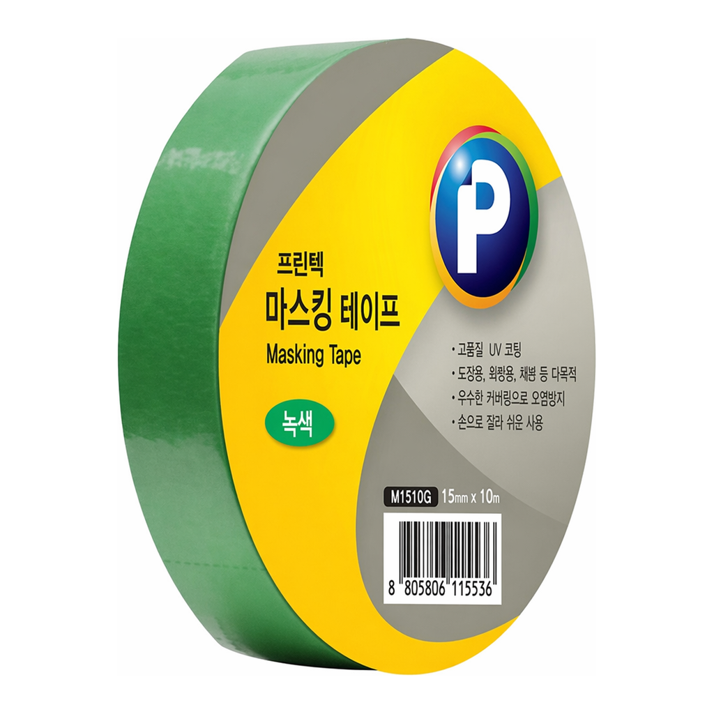 OFFICENEX 프린텍 M1510G 마스킹테이프 - 녹색 (15 x 10)