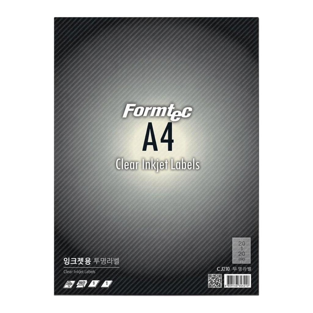 OFFICENEX 잉크젯용 투명 라벨(A4전면/5매/IC-3130/폼텍)