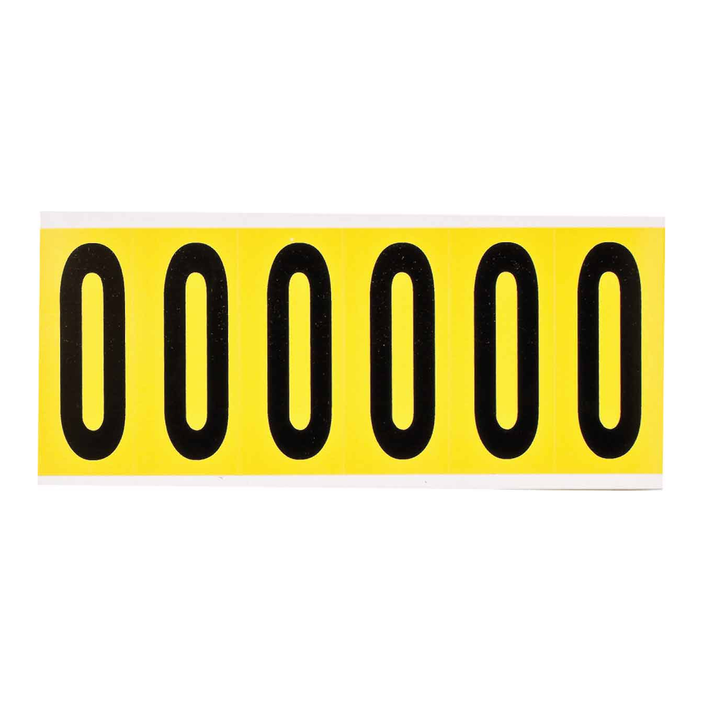 Brady 3" Character Height Black on Yellow Repositionable Numbers and Letters