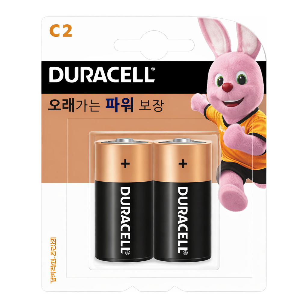 OFFICENEX 듀라셀 디럭스 알카라인 건전지 R14(C형)