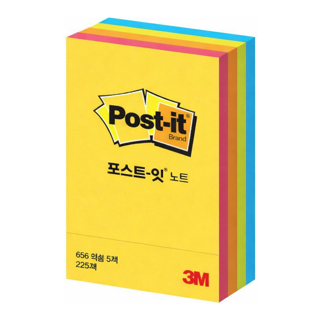 OFFICENEX 3M 포스트잇 CU-32 형광(45장/5색상,51x76mm)
