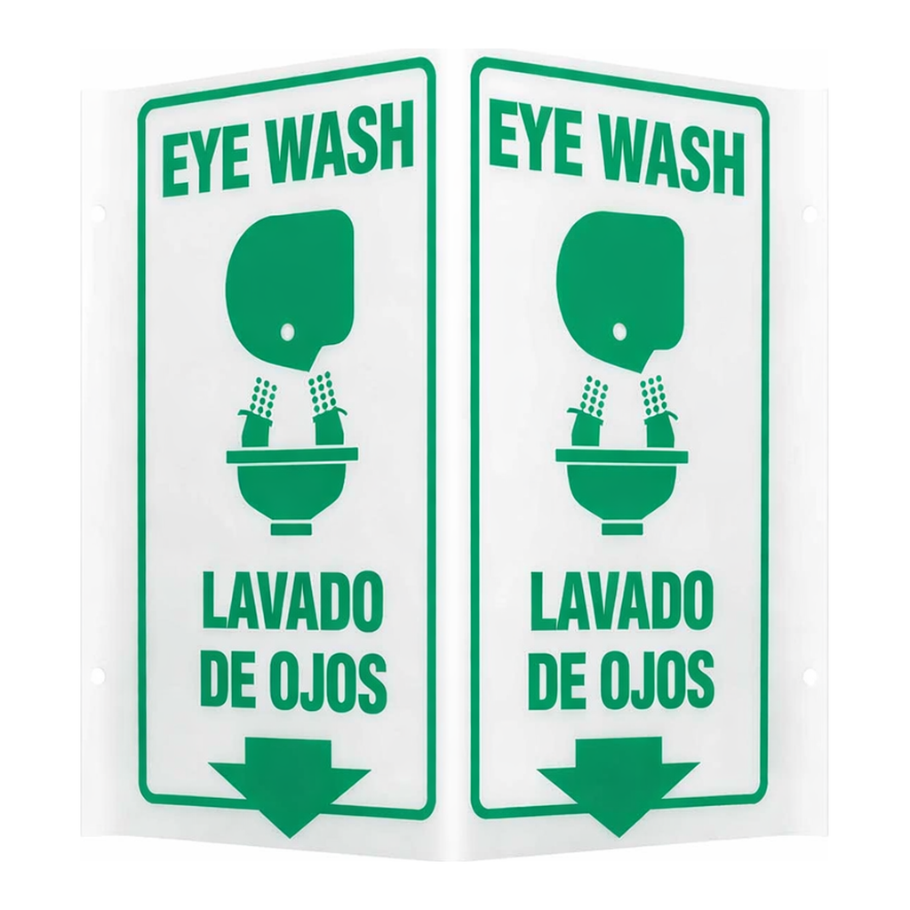 Brady Bilingual Eye Wash Lavado De Ojos Sign