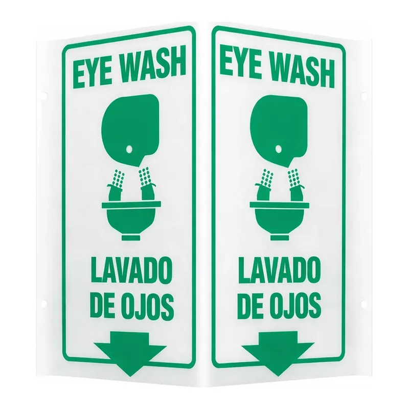 Brady Bilingual Eye Wash Lavado De Ojos Sign