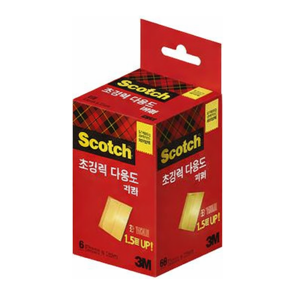 OFFICENEX 3M 스카치 초강력 다용도 테이프 세이빙팩 12mm리필 6롤(12mmx25m*6R)