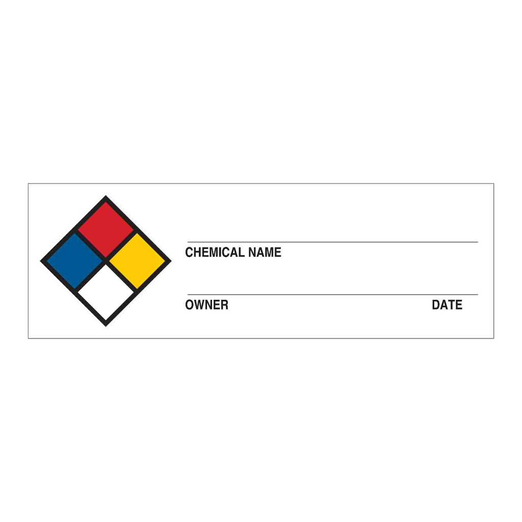 Brady NFPA Chemical Name Label
