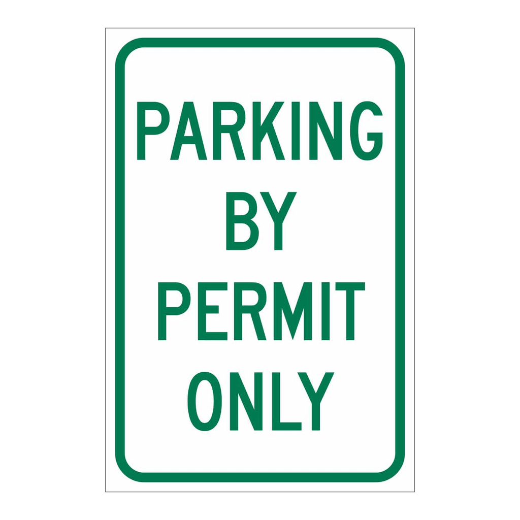 Brady Park By Permit Only Parking By Permit Only Sign