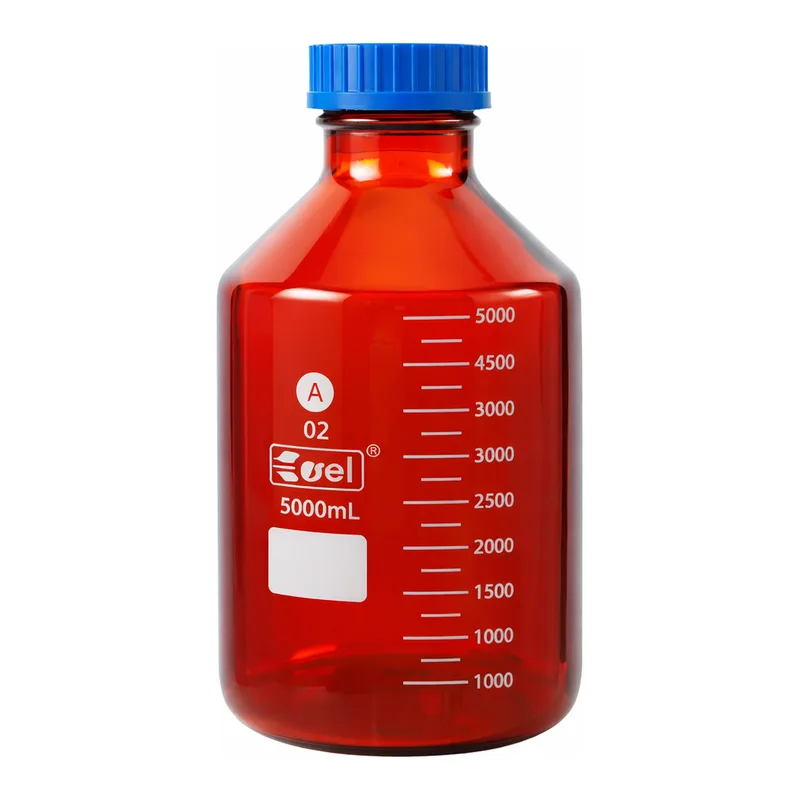 GOEL Large Capacity Bottles, Screw Cap, Amber, with GL80 (With Class A Certificate)