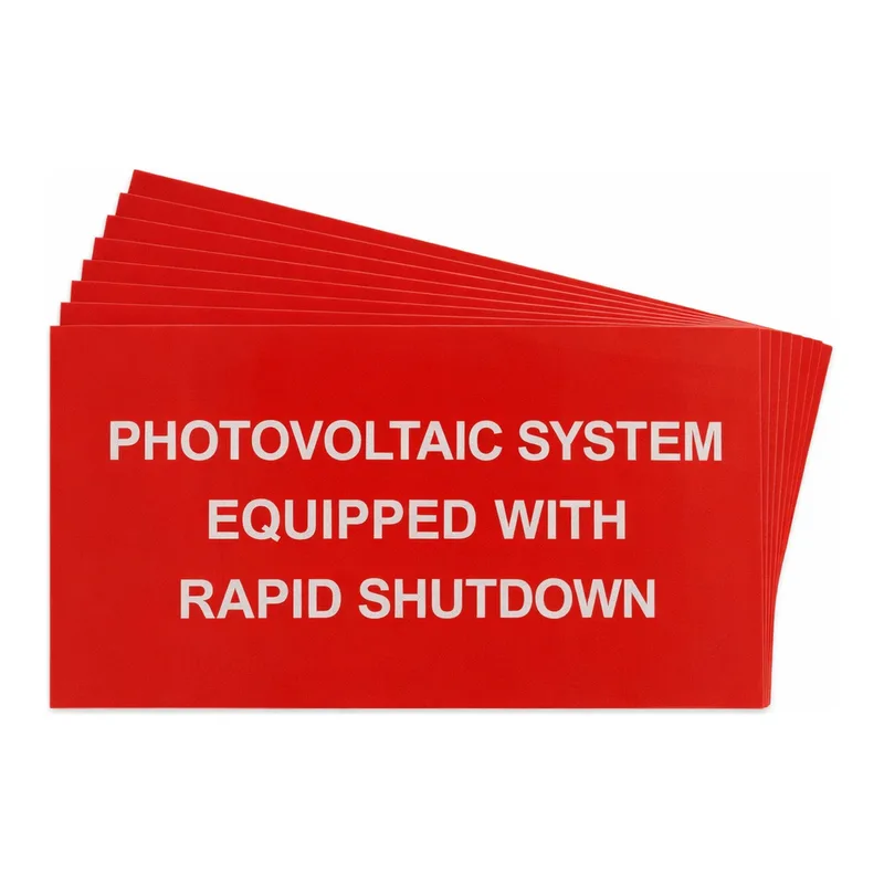 Brady Pre-Printed SOLAR RAPID SHUTDOWN Warning Labels