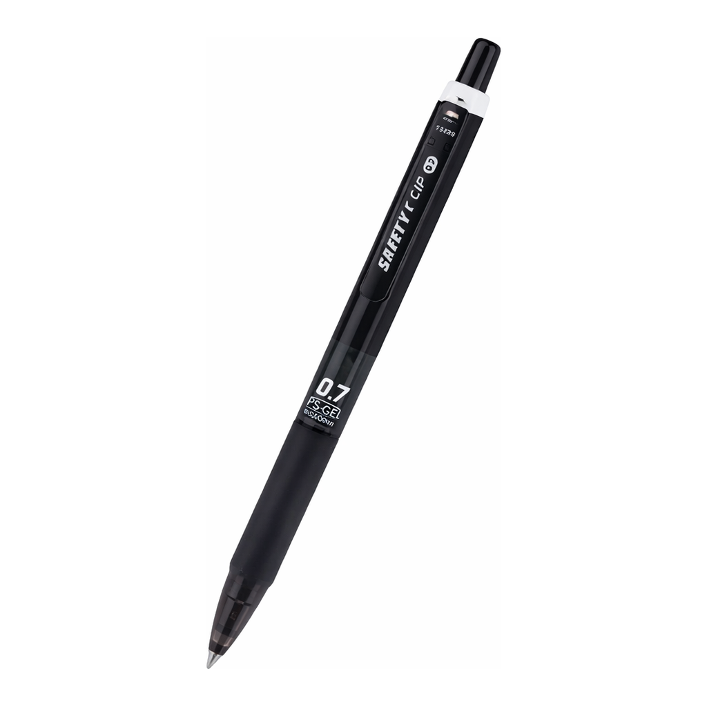 OFFICENEX [국제특허제품]마이펜 세이프티클립 볼펜 흑색 (0.7mm/1EA)