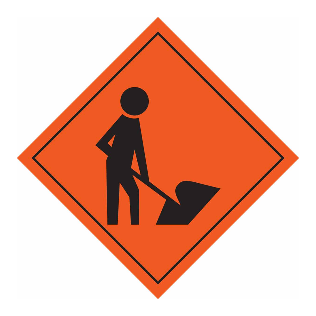 Brady Construction Worker Picto Sign