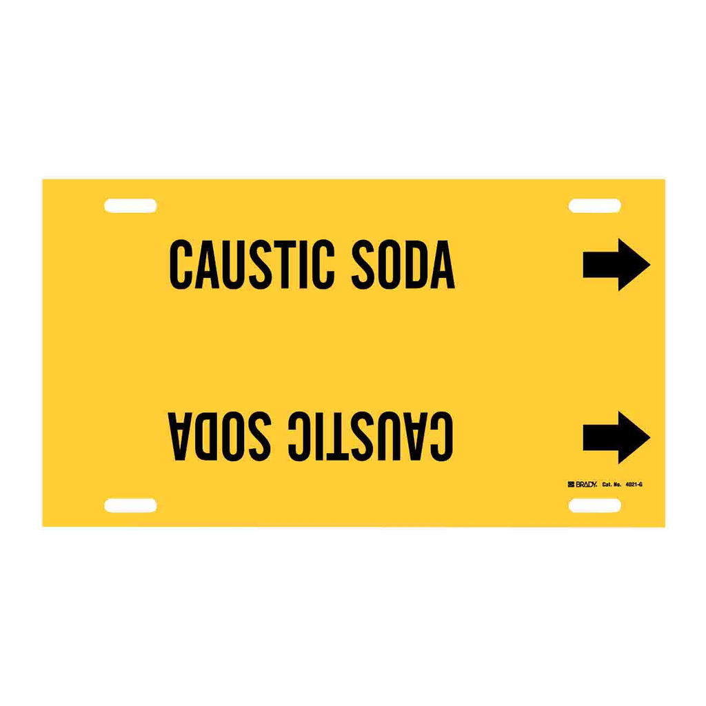 Brady CAUSTIC SODA Snap-On/Strap-On Pipe Marker