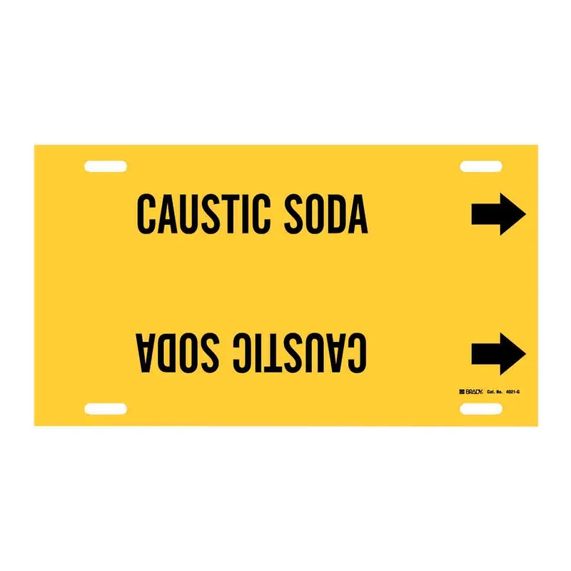 Brady CAUSTIC SODA Snap-On/Strap-On Pipe Marker
