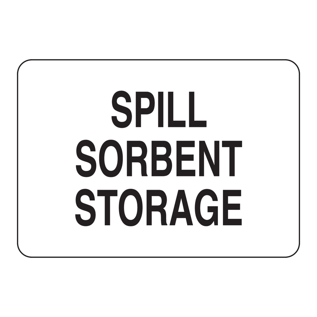 Brady Spill Sorbent Storage Sign