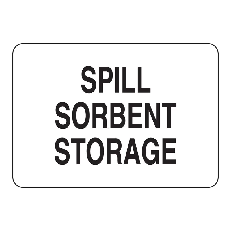Brady Spill Sorbent Storage Sign