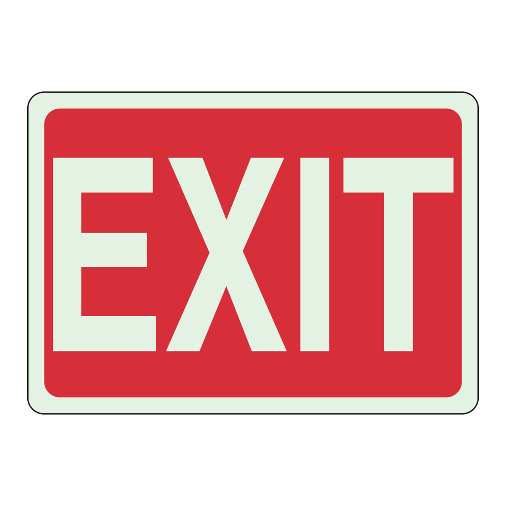 Brady BradyGlo Exit Sign