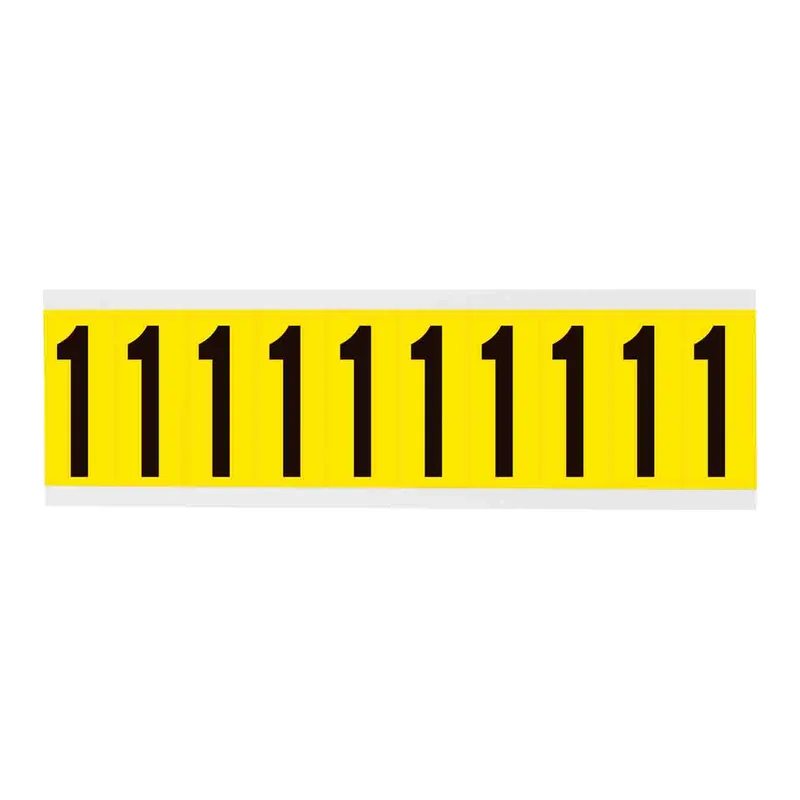 Brady 2" Character Height Black on Yellow Repositionable Numbers and Letters