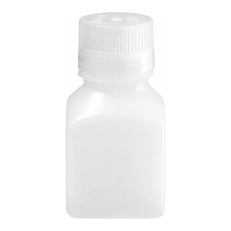 Thermo Fisher Scientific Nalgene Square HDPE Graduated Bottles with Closure: Bulk Pack, 125mL