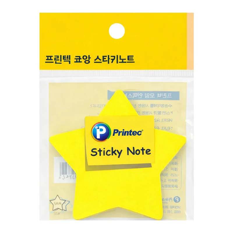 OFFICENEX 프린텍 DI012 스티키노트 모양스티키 별 50매