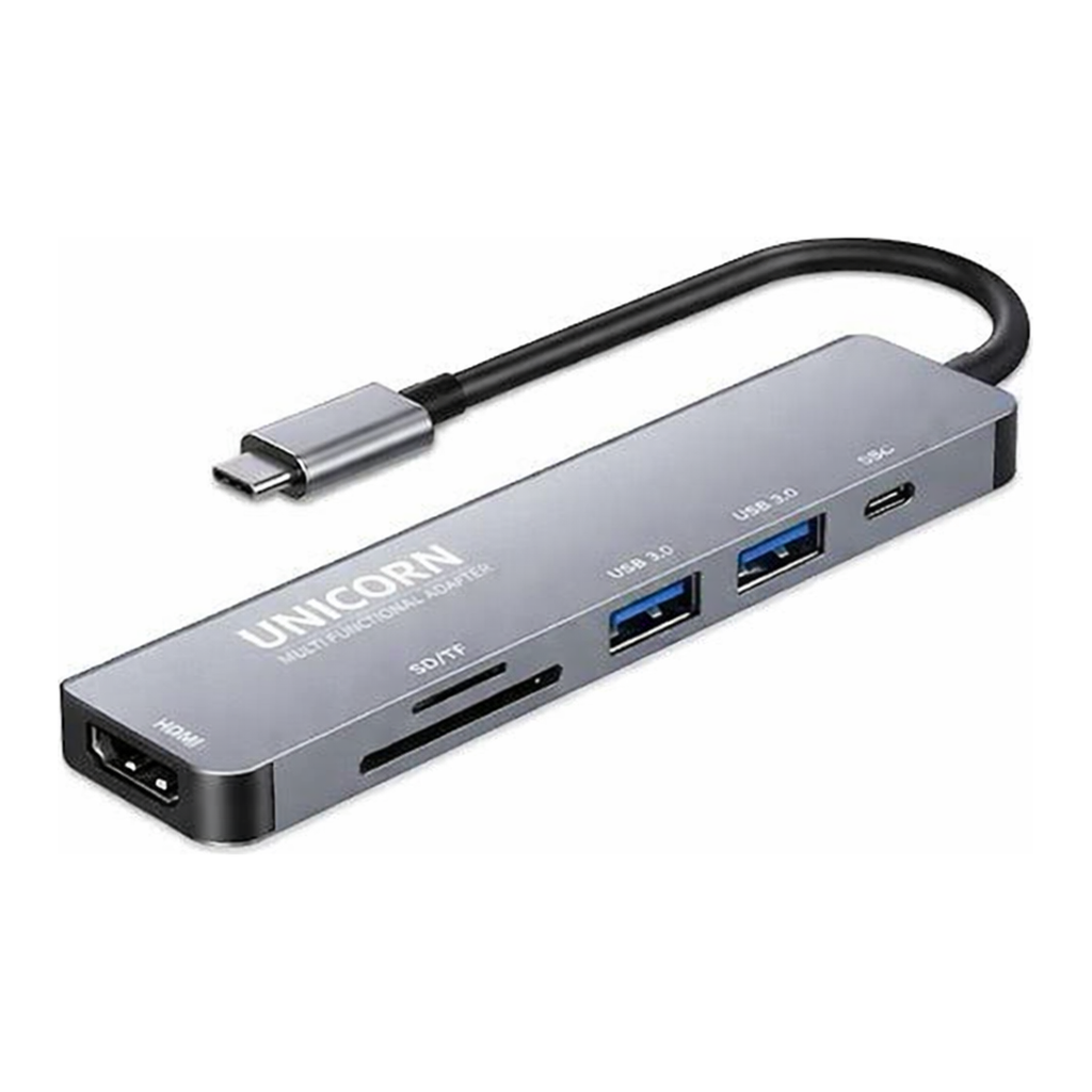 OFFICENEX 6 in 1 HDMI 멀티 허브(TH-601C/유니콘)