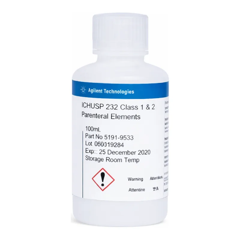 Agilent ICH/USP 232 Class1&2 Parenteral Elements