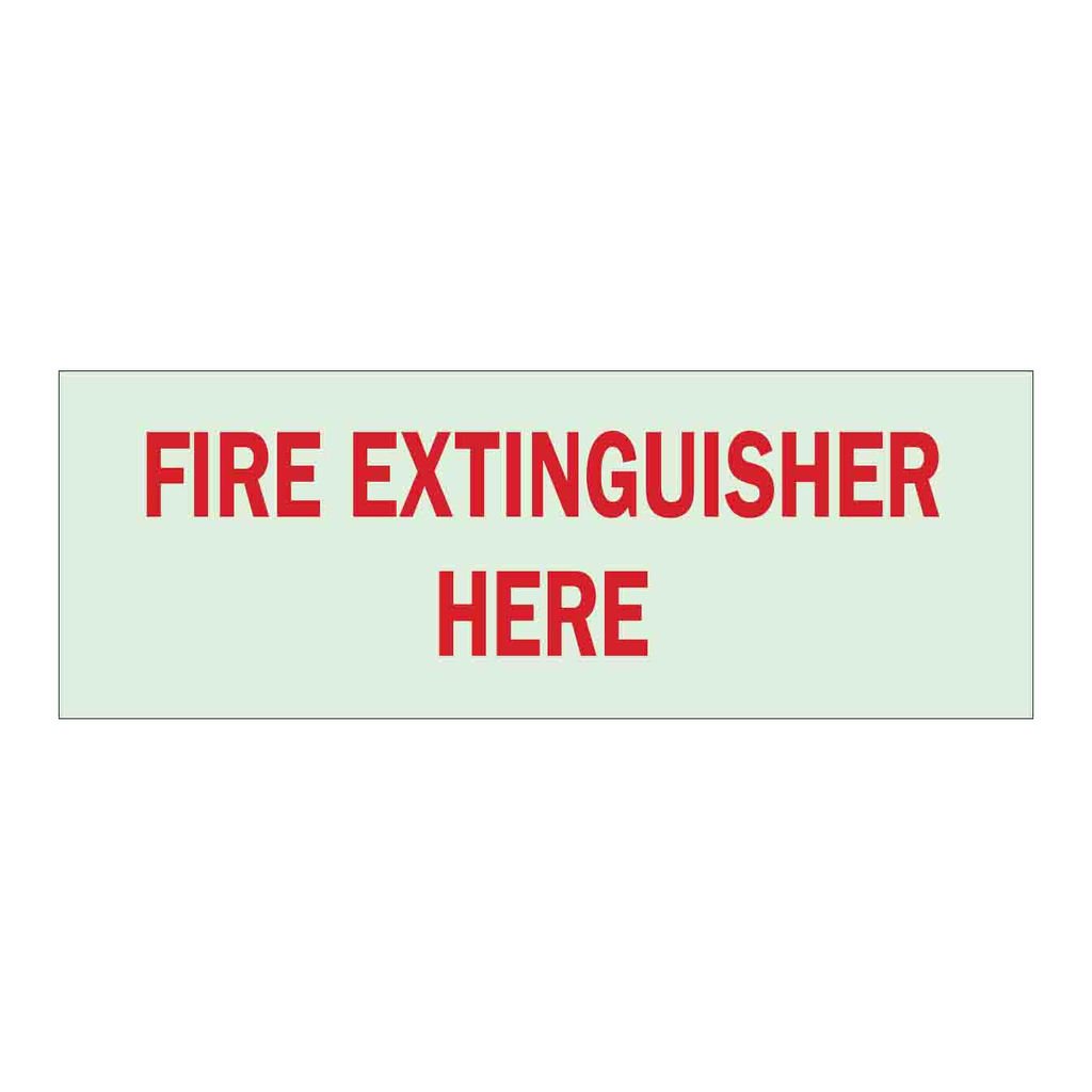 Brady Fire Extinguisher Here Sign
