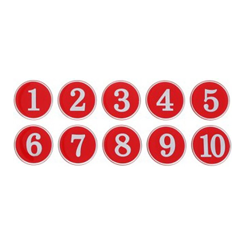 OFFICENEX [P]아트사인 번호판35 에폭시/빨강(1150/지름35/10단위로 주문)