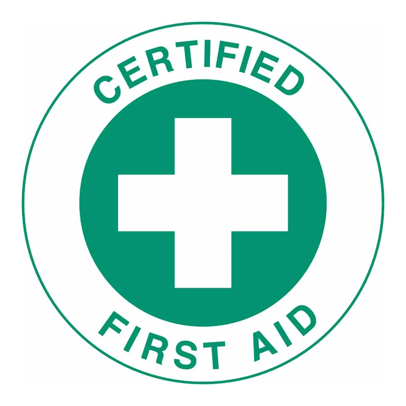 Brady CERTIFIED FIRST AID Hard Hat Labels