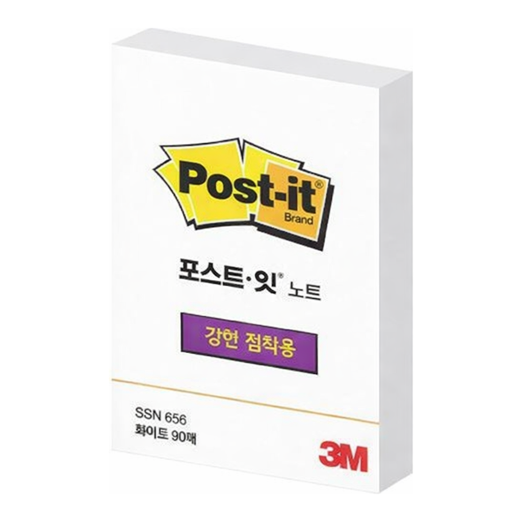 OFFICENEX 3M 포스트잇 강한점착용 656 화이트(51x76mm, 90매)
