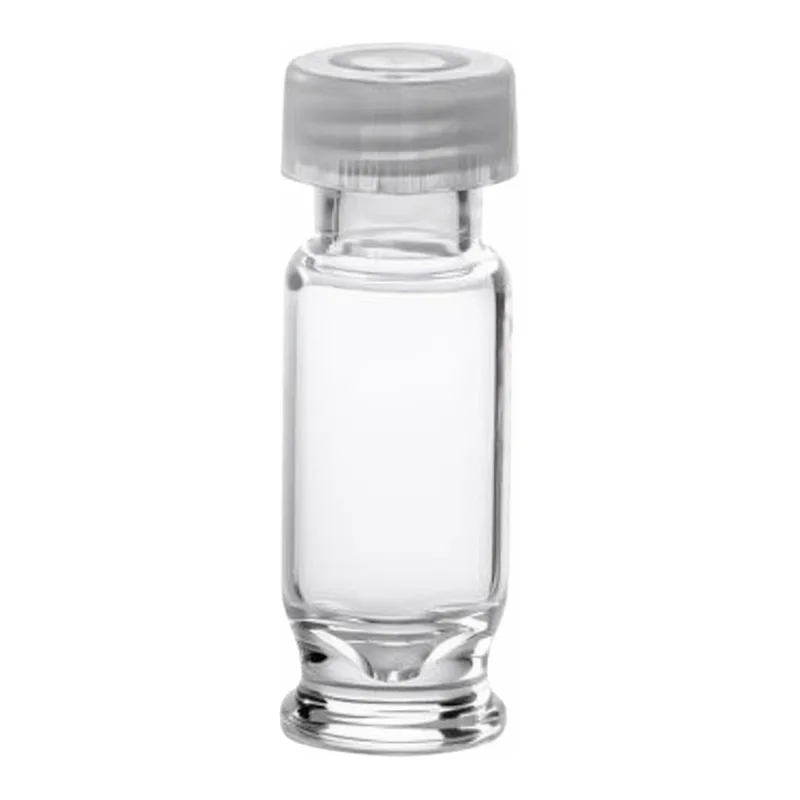 Waters LCGC Certified Clear Glass 12 x 32 mm Screw Neck Max Recovery Vial, with Polyethylene Septumless Cap, 2 mL Volume, 100/pk