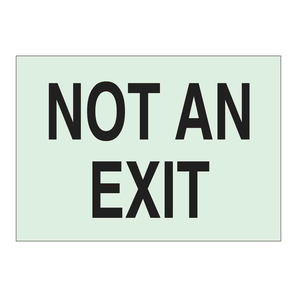 Brady BradyGlo Not An Exit Sign