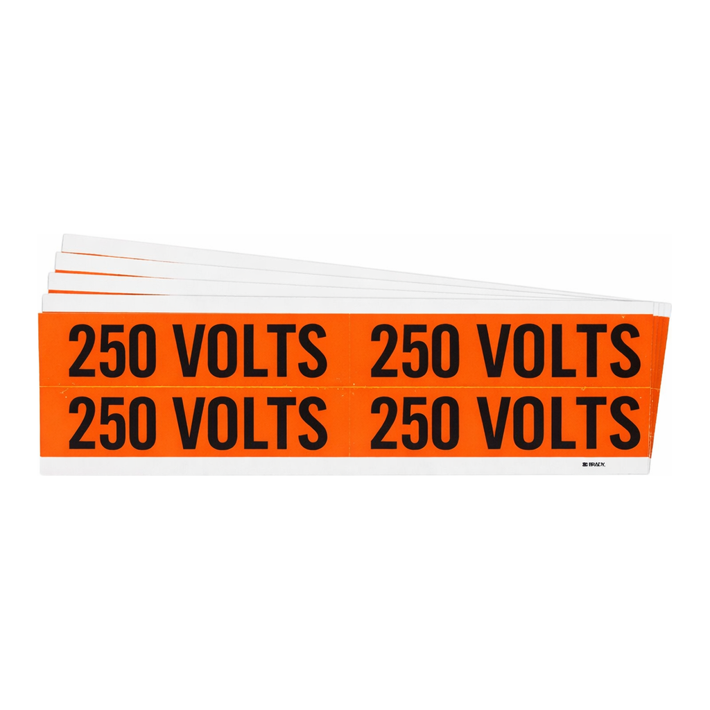 Brady 250 Volts Conduit and Voltage Labels