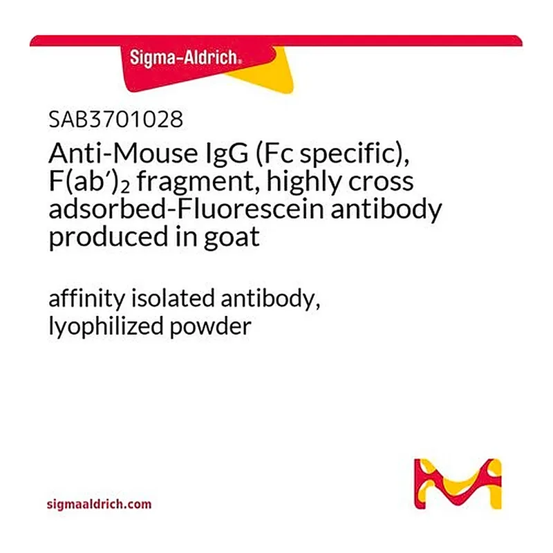 Merck Anti-Mouse IgG (Fc specific), F(ab')2 fragment, highly cross adsorbed-Fluorescein antibody produced in goat