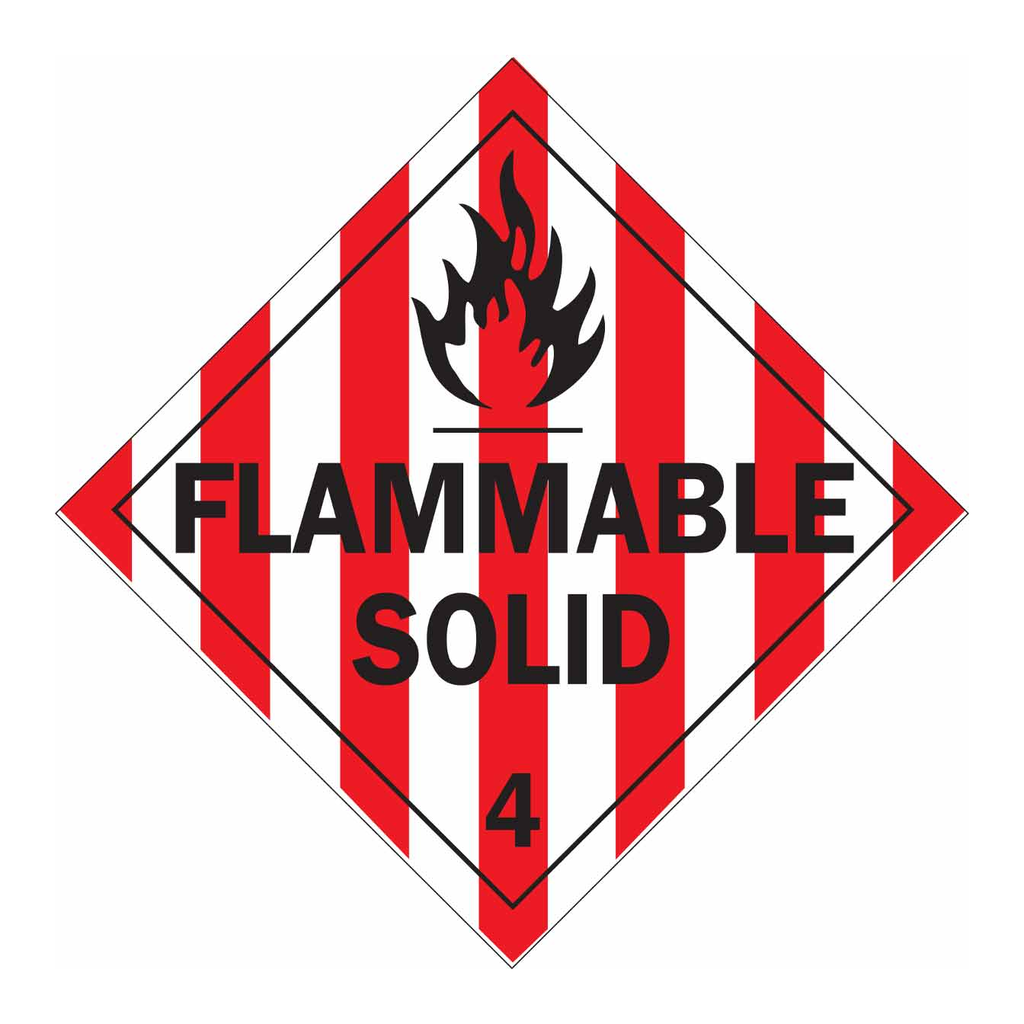 Brady Flammable Solid 4 Sign