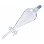 Merck Pyrex(R) Squibb separatory funnel, Pyrex(R) jointed stopper, jointed stopcock