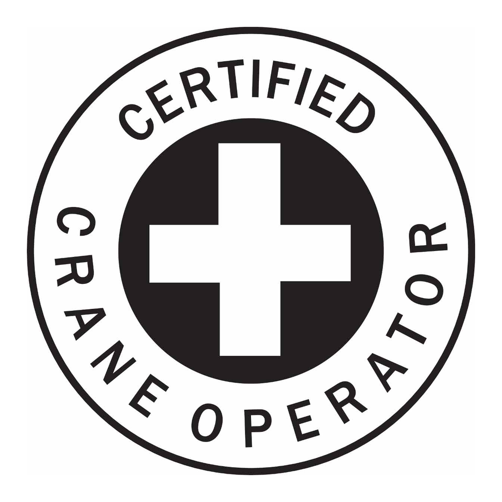 Brady CERTIFIED CRANE OPERATOR Hard Hat Labels