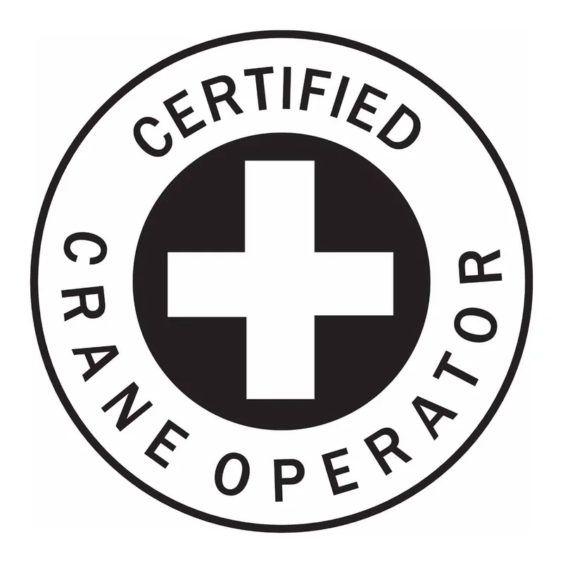 Brady CERTIFIED CRANE OPERATOR Hard Hat Labels