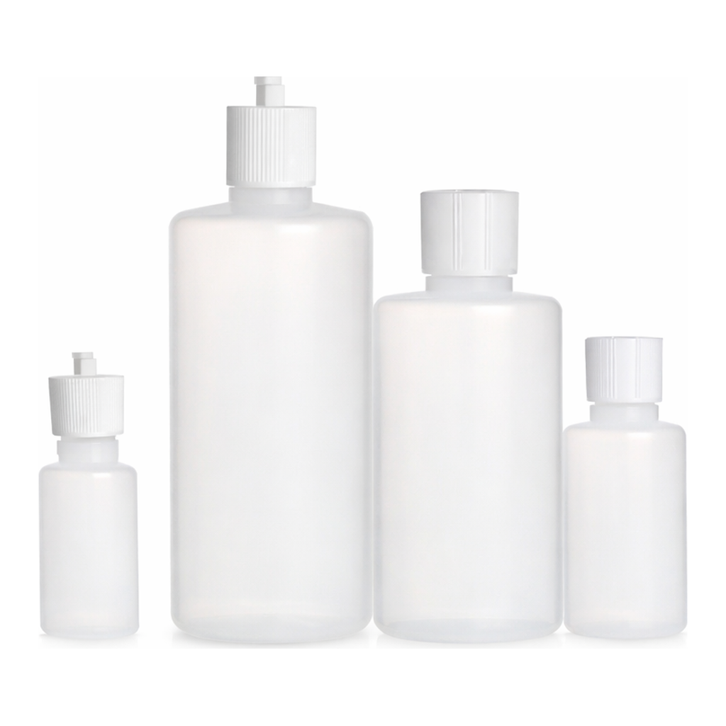 Merck Azlon Dispensing Bottles with retractable pivot nozzle