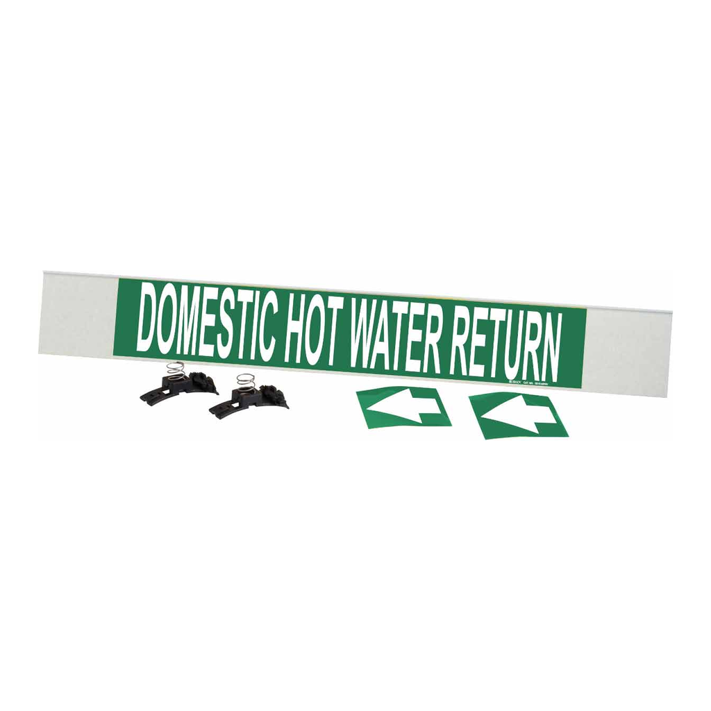 Brady DOMESTIC HOT WATER RETURN High Performance Pipe Marker