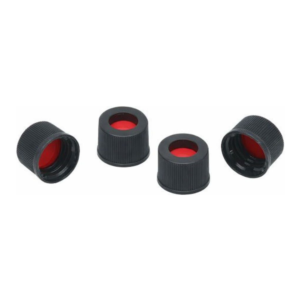 Restek Vial Cap & Septa, 10-425 Black Cap PTFE/Silicone/PTFE Septa, Pack of 1000