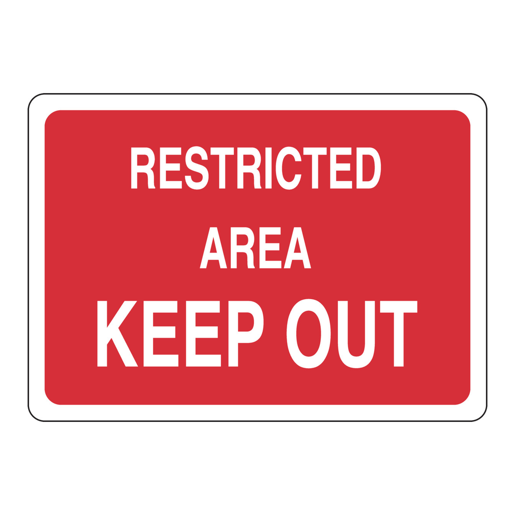 Brady RESTRICTED AREA Keep Out Sign