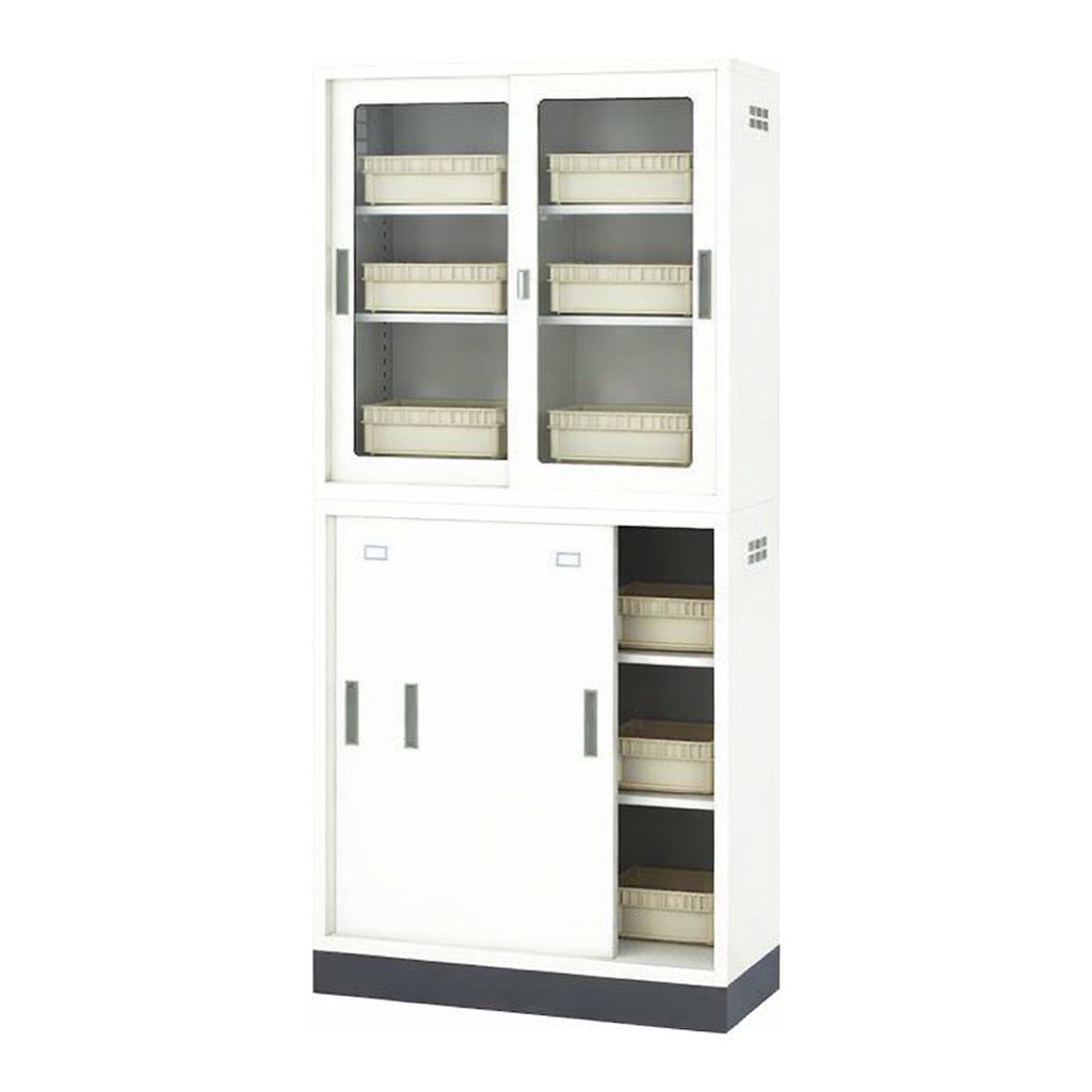 AS ONE Chemical-Resistant Double Sliding Storehouse 880 x 400 x 1850 (X 2 Rooms)and others