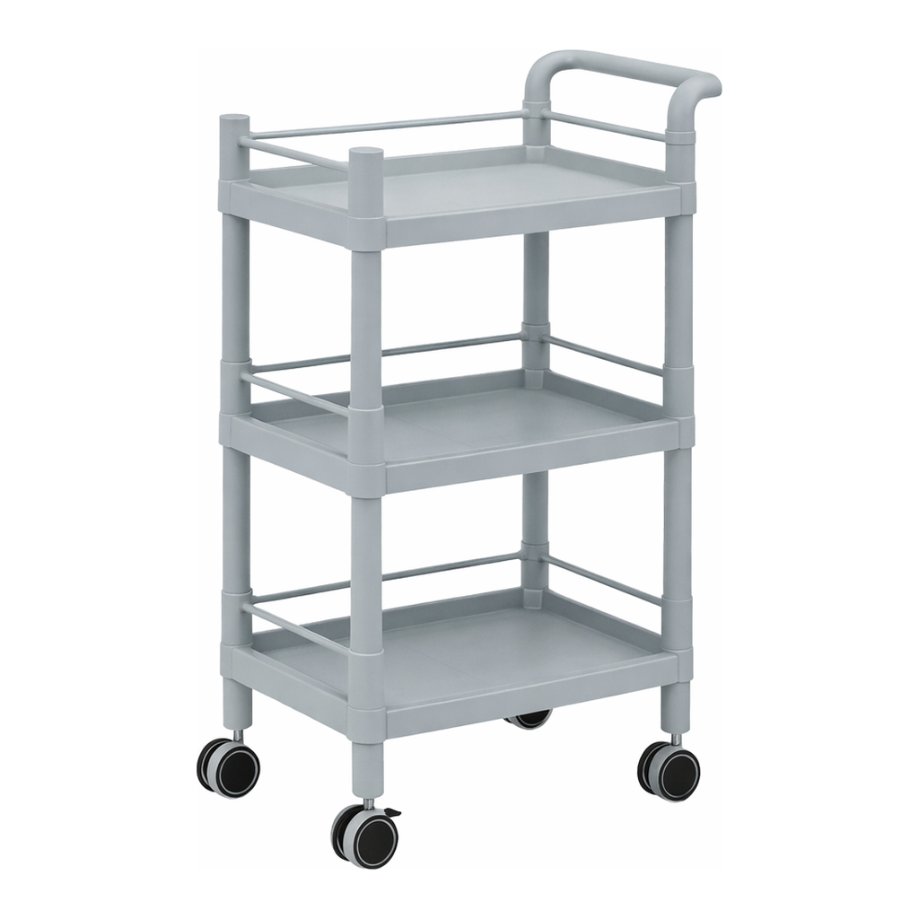 AS ONE Mobile Storage Cart 3 Sages 610 x 370 x 885 (With Guard Frame And Handle)　MSO11H
