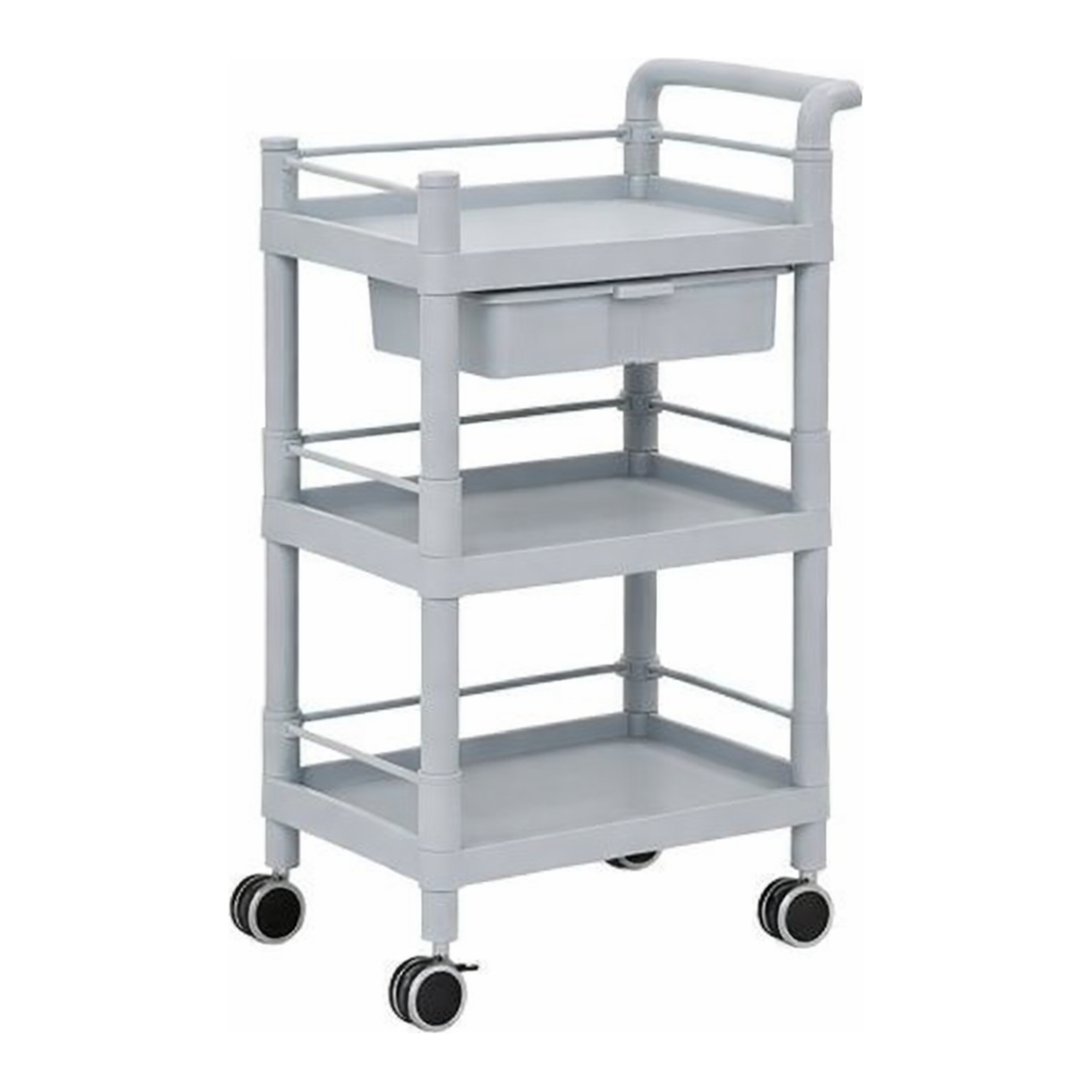 AS ONE Mobile Storage Cart 3 Sages 610 x 370 x 885 (Including Drawer, Guard Frame, Handle)　MSO11J