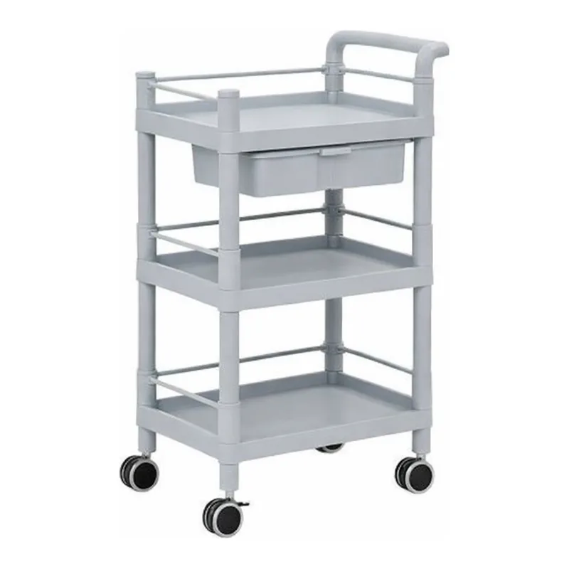 AS ONE Mobile Storage Cart 3 Sages 610 x 370 x 885 (Including Drawer, Guard Frame, Handle) MSO11J