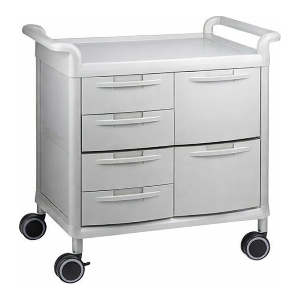AS ONE Mobile Store Cart (Storage Case Included) Shallow Type 4 Pieces, Deep Type 2 Pieces　MS24G