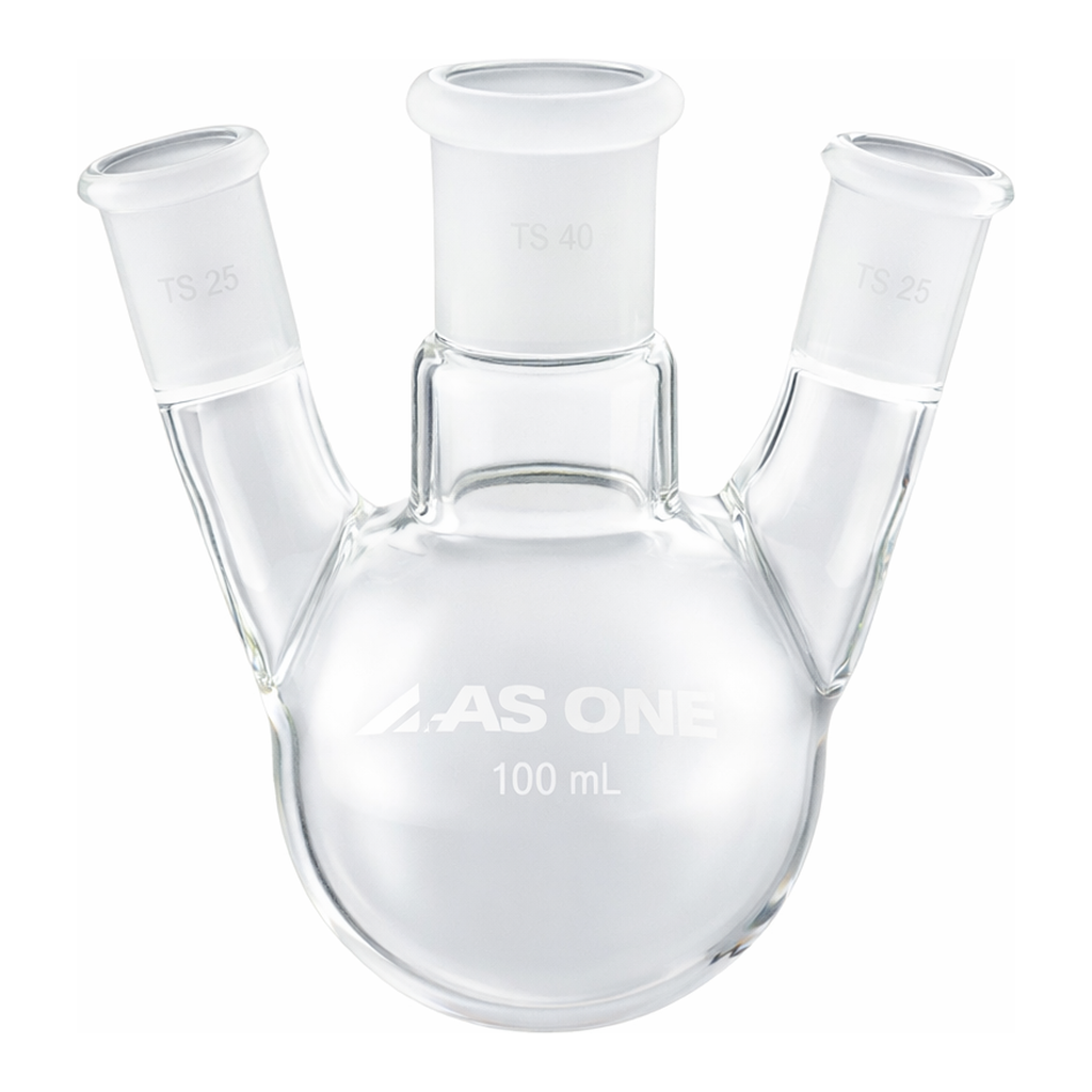 AS ONE 3 Neck Flask 100 Side Tube Ground Glass Joint 15/25and others
