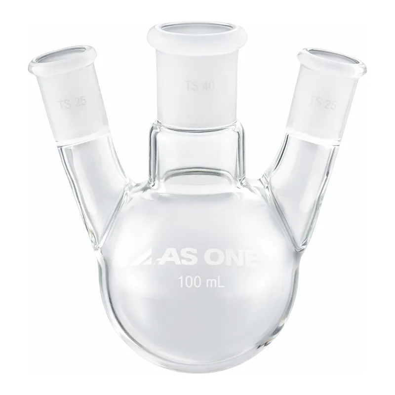 AS ONE 3 Neck Flask 100 Side Tube Ground Glass Joint 15/25and others