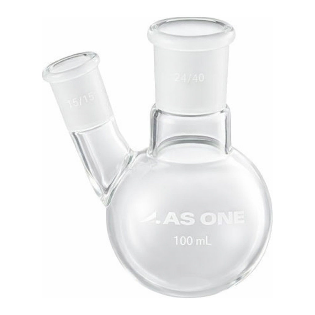 AS ONE 2 Neck Flask 100mL Side Tube Ground Glass Joint 15/25and others