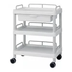 AS ONE Mobile Easy Cart (Wiith Guard Frame: Gray) 3 Sages 651 x 447 x 830 Wiith Drawer ME21FH